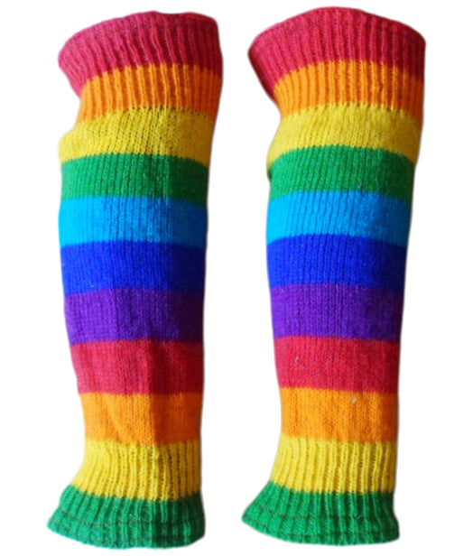 Main image of hand knitted wool leg warmers. Fleece lined for warmth & comfort. Ideal for wear as boot toppers or for dance, gym or ballet. Available in 8 different colours.