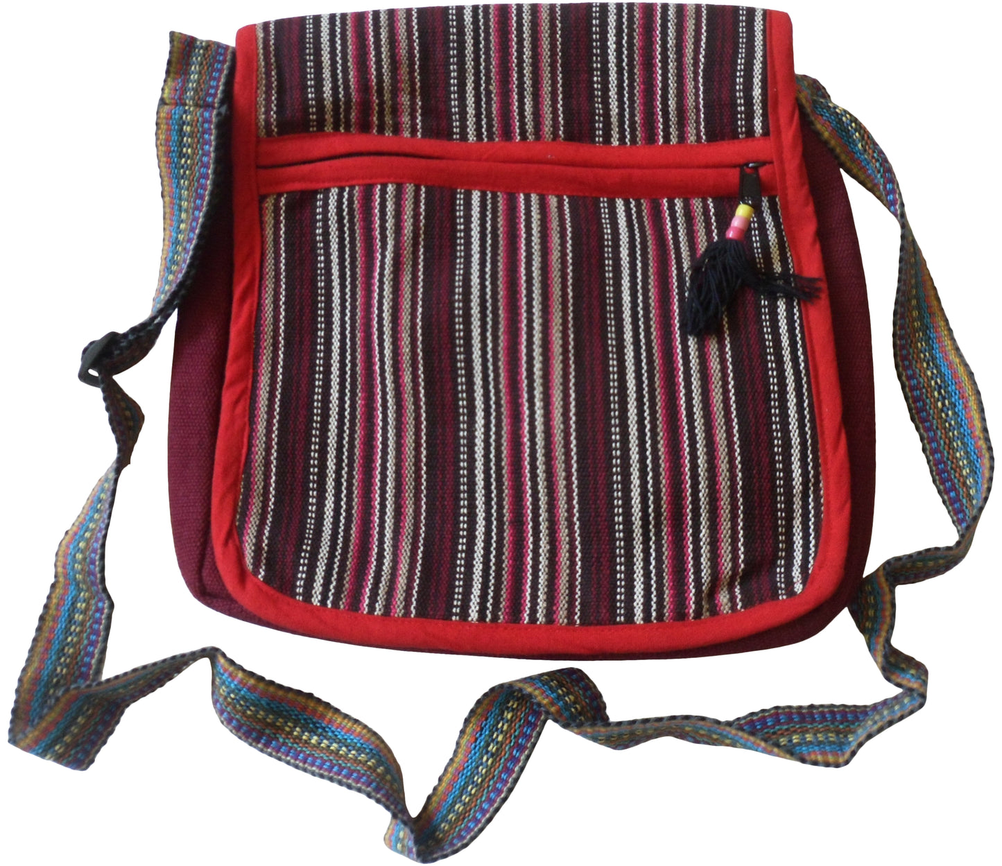 Fair Trade Cotton Gheri Beach Travel Hippy Boho Shoulder Bag & Coin Purse