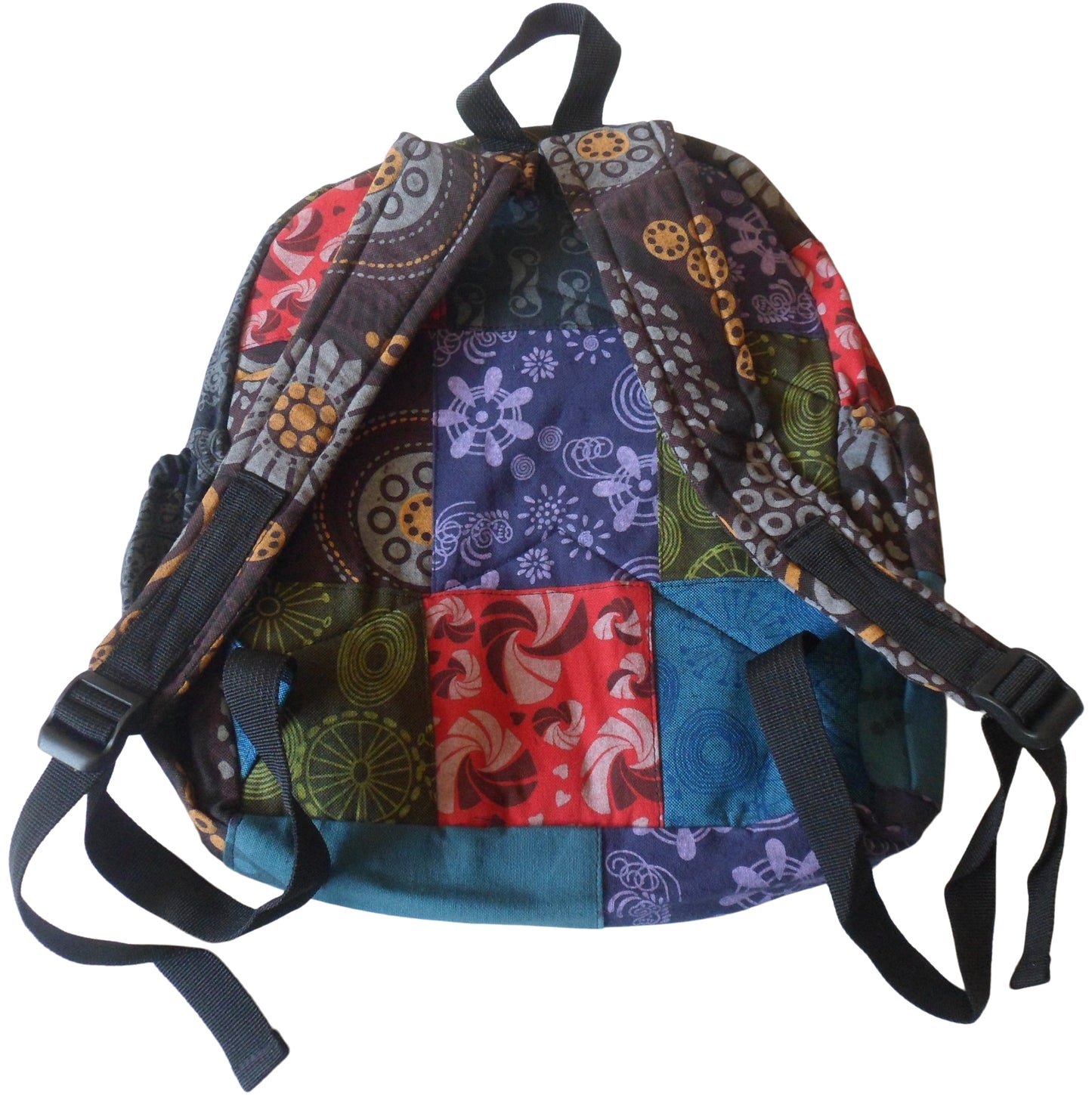 Fair Trade Cotton Patchwork Hippy Boho Backpack Rucksack Travel Bag