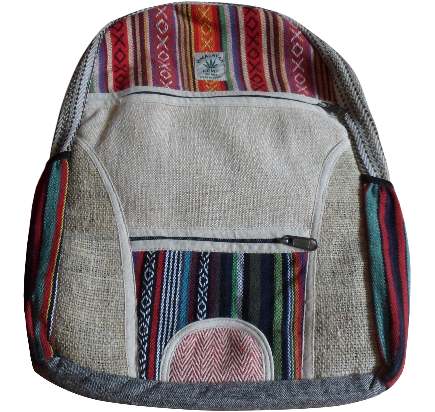 Fair Trade Cotton & Hemp Gheri Weave Hippy Boho Backpack Rucksack Travel Bag
