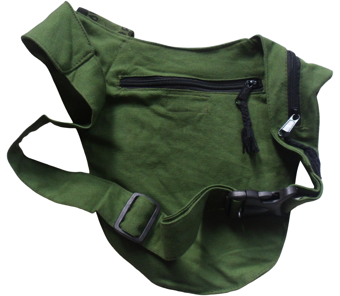 Fair Trade Festival Boho Cotton Travel Leaf Design Passport Bag Utility Hip Belt